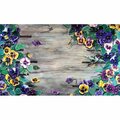 H2H Dm-44 Weatherwood Pansy Door Mat H23367945